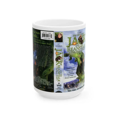 JIM HENSONS JACK AND THE BEANSTALK THE REAL STORY (VHS COVER) - White Coffee Mug 15oz - Go Mug Yourself