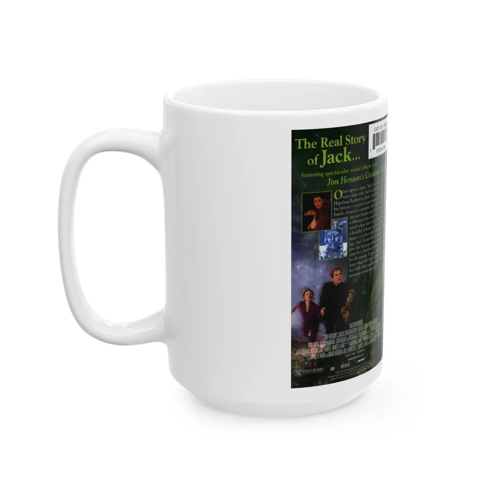 JIM HENSONS JACK AND THE BEANSTALK THE REAL STORY (VHS COVER) - White Coffee Mug-Go Mug Yourself