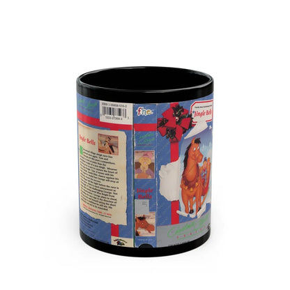 JINGLE BELLS FAMILY HOME ENTERTAINMENT (VHS COVER) - Black Coffee Mug-11oz-Go Mug Yourself