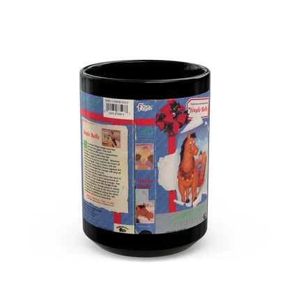 JINGLE BELLS FAMILY HOME ENTERTAINMENT (VHS COVER) - Black Coffee Mug-15oz-Go Mug Yourself