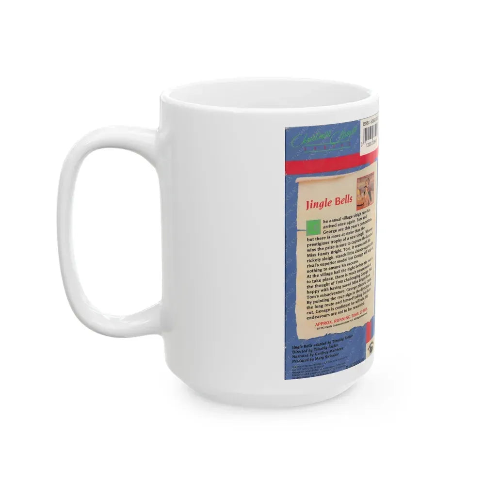 JINGLE BELLS FAMILY HOME ENTERTAINMENT (VHS COVER) - White Coffee Mug - Go Mug Yourself