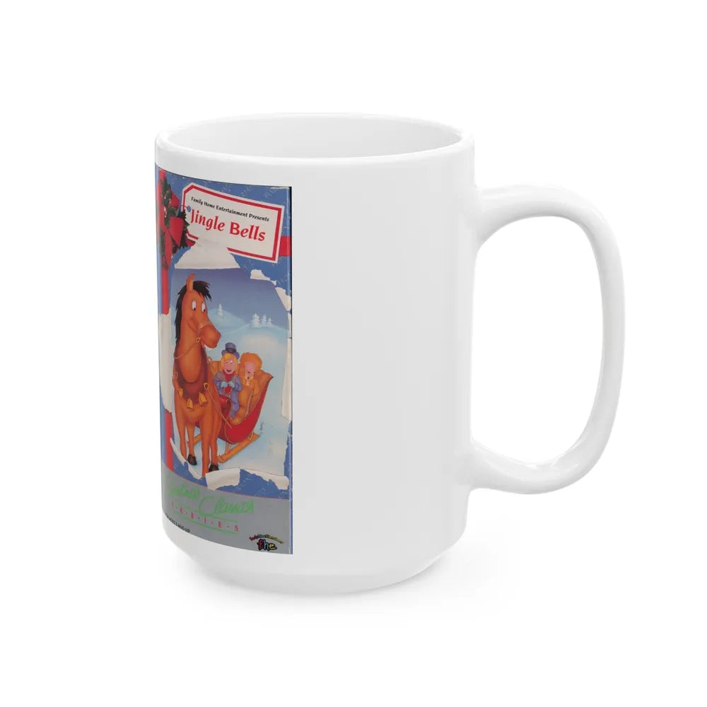 JINGLE BELLS FAMILY HOME ENTERTAINMENT (VHS COVER) - White Coffee Mug-Go Mug Yourself