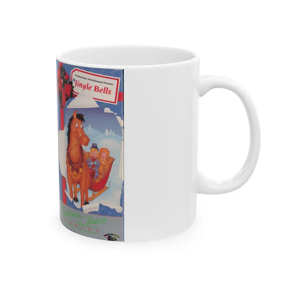 JINGLE BELLS FAMILY HOME ENTERTAINMENT (VHS COVER) - White Coffee Mug-Go Mug Yourself