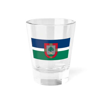 Jēkabpils novada karogs (Latvia) Shot Glass 1.5oz 1.5oz - Go Mug Yourself