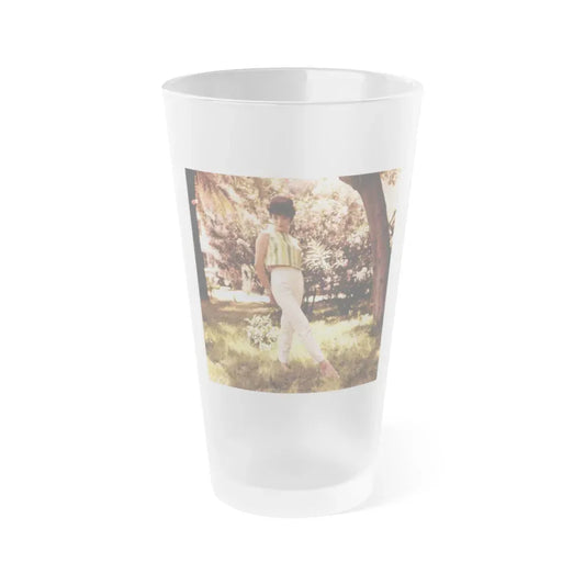 Joan Collins #01 (Vintage Female Icon) Frosted Pint Glass 16oz 16oz Frosted - Go Mug Yourself