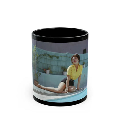 Joan Collins #02 (Vintage Female Icon) Black Coffee Mug 11oz - Go Mug Yourself