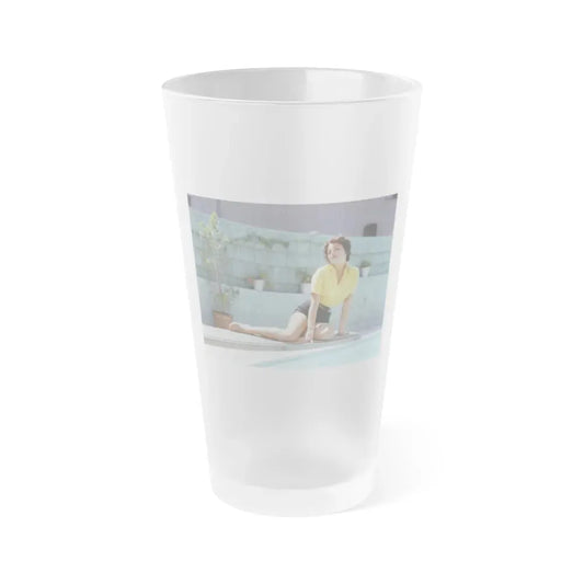 Joan Collins #02 (Vintage Female Icon) Frosted Pint Glass 16oz 16oz Frosted - Go Mug Yourself
