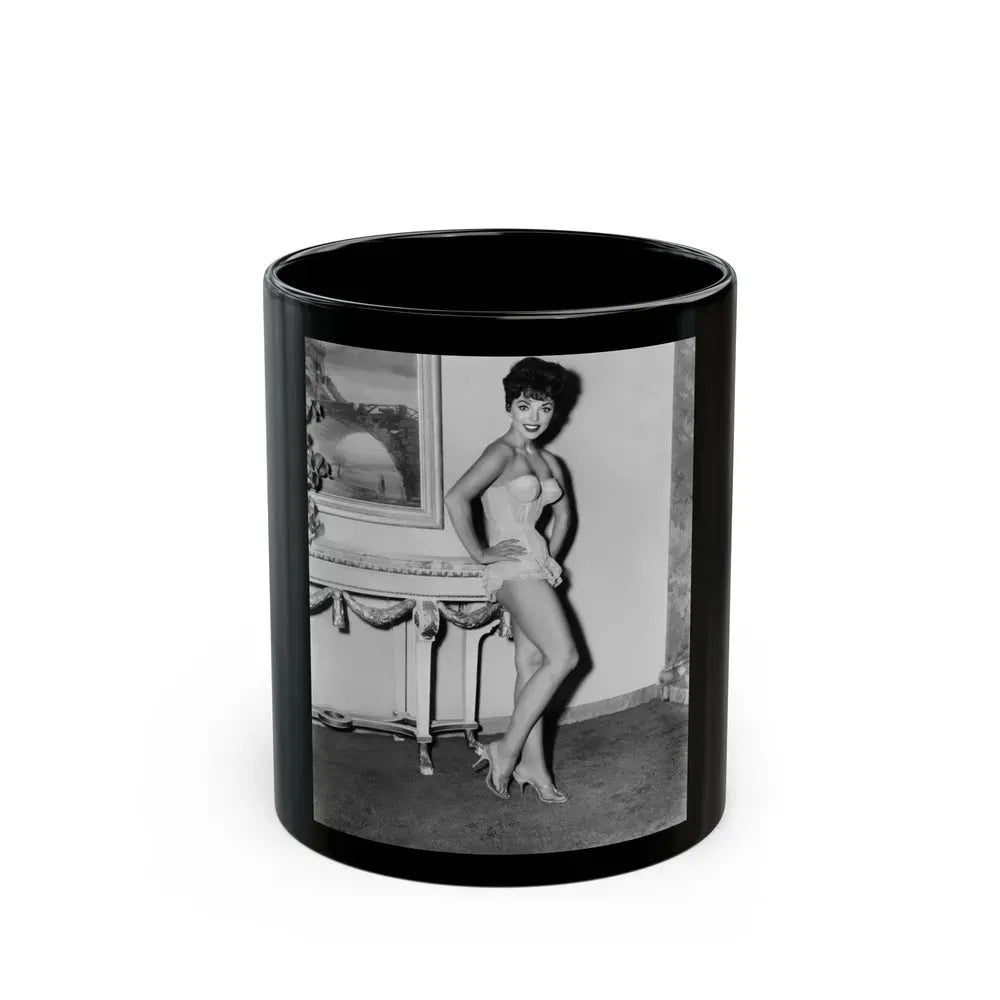 Joan Collins #07 (Vintage Female Icon) Black Coffee Mug 11oz - Go Mug Yourself