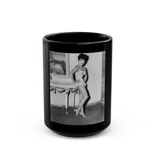 Joan Collins #07 (Vintage Female Icon) Black Coffee Mug 15oz - Go Mug Yourself
