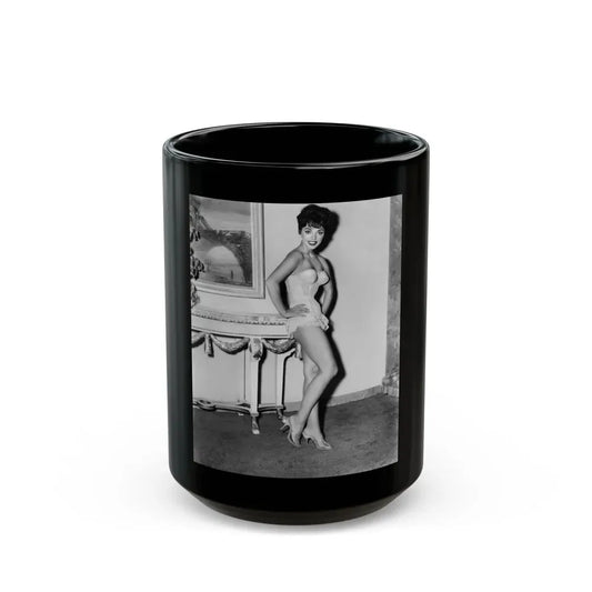 Joan Collins #07 (Vintage Female Icon) Black Coffee Mug 15oz - Go Mug Yourself