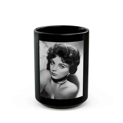 Joan Collins #103 (Vintage Female Icon) Black Coffee Mug 15oz - Go Mug Yourself