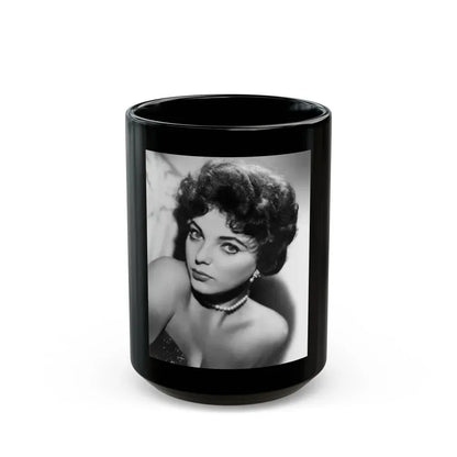 Joan Collins #103 (Vintage Female Icon) Black Coffee Mug 15oz - Go Mug Yourself