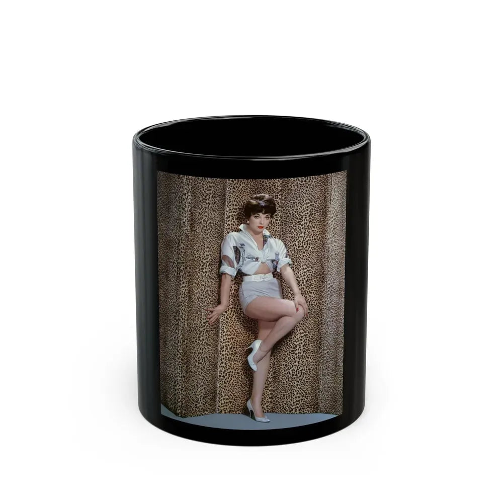 Joan Collins #11 (Vintage Female Icon) Black Coffee Mug 11oz - Go Mug Yourself
