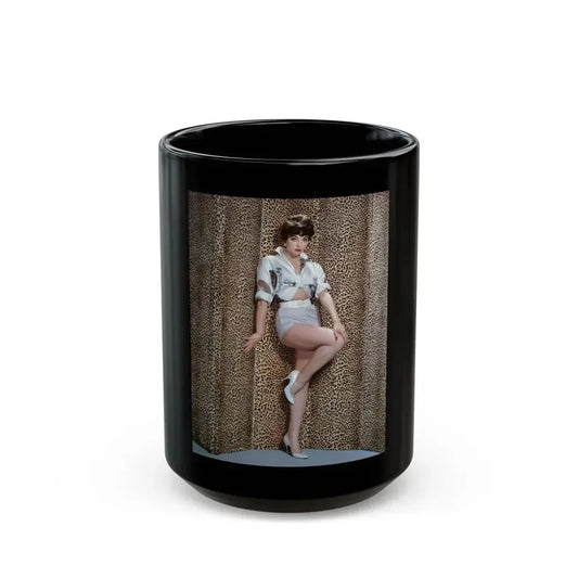 Joan Collins #11 (Vintage Female Icon) Black Coffee Mug 15oz - Go Mug Yourself