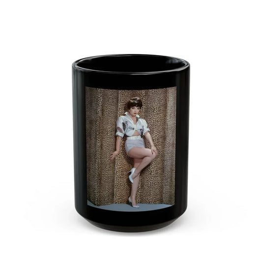 Joan Collins #11 (Vintage Female Icon) Black Coffee Mug 15oz - Go Mug Yourself