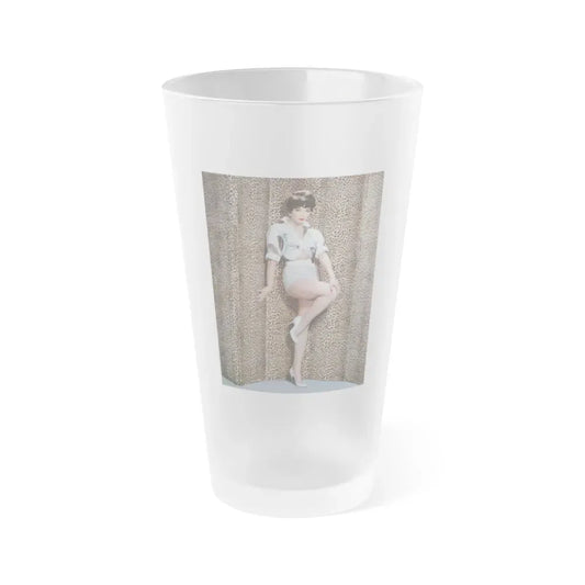 Joan Collins #11 (Vintage Female Icon) Frosted Pint Glass 16oz 16oz Frosted - Go Mug Yourself