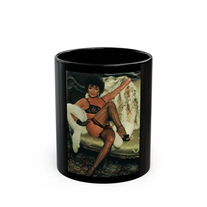 Joan Collins #13 (Vintage Female Icon) Black Coffee Mug 11oz - Go Mug Yourself