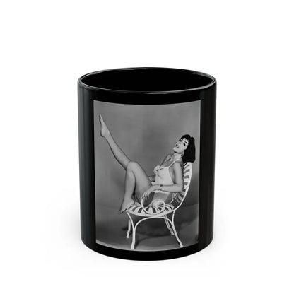 Joan Collins #134 (Vintage Female Icon) Black Coffee Mug 11oz - Go Mug Yourself