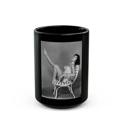 Joan Collins #134 (Vintage Female Icon) Black Coffee Mug 15oz - Go Mug Yourself