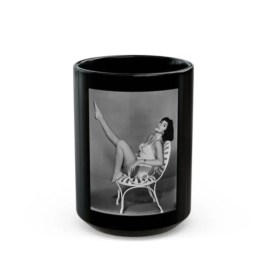 Joan Collins #134 (Vintage Female Icon) Black Coffee Mug 15oz - Go Mug Yourself