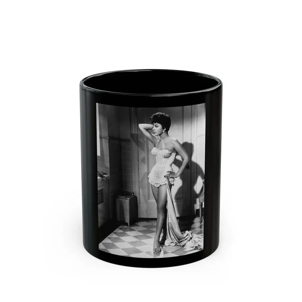 Joan Collins #16 (Vintage Female Icon) Black Coffee Mug 11oz - Go Mug Yourself