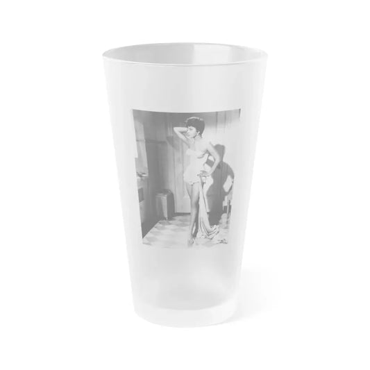 Joan Collins #16 (Vintage Female Icon) Frosted Pint Glass 16oz 16oz Frosted - Go Mug Yourself