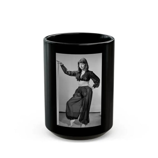 Joan Collins #18 (Vintage Female Icon) Black Coffee Mug 15oz - Go Mug Yourself