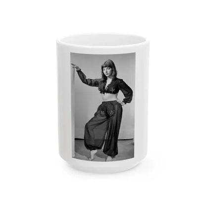 Joan Collins #18 (Vintage Female Icon) White Coffee Mug 15oz - Go Mug Yourself