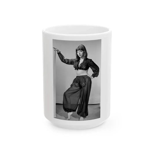 Joan Collins #18 (Vintage Female Icon) White Coffee Mug 15oz - Go Mug Yourself