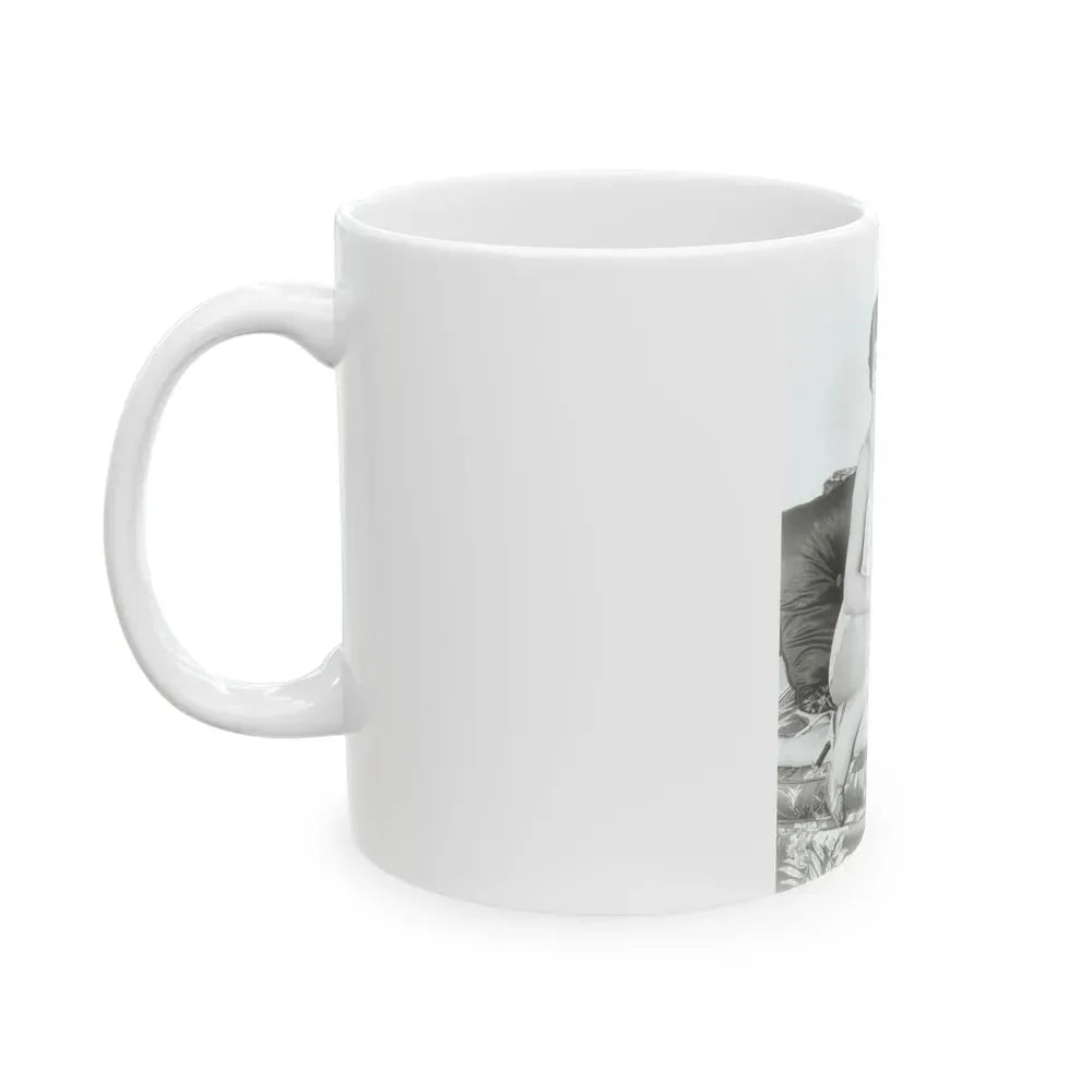 Joan Collins #20 (Vintage Female Icon) White Coffee Mug - Go Mug Yourself