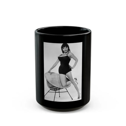 Joan Collins #21 (Vintage Female Icon) Black Coffee Mug 15oz - Go Mug Yourself