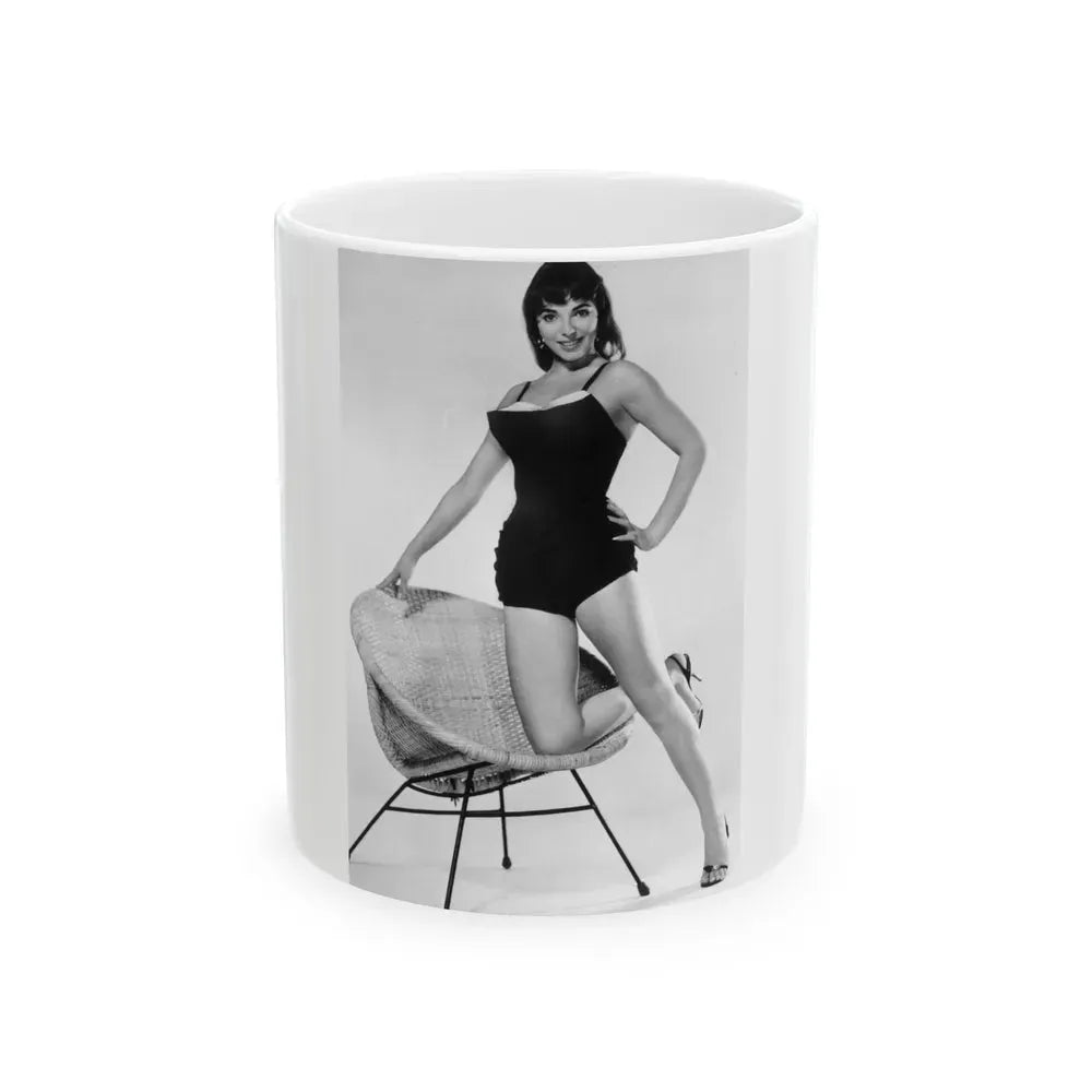Joan Collins #21 (Vintage Female Icon) White Coffee Mug 11oz - Go Mug Yourself