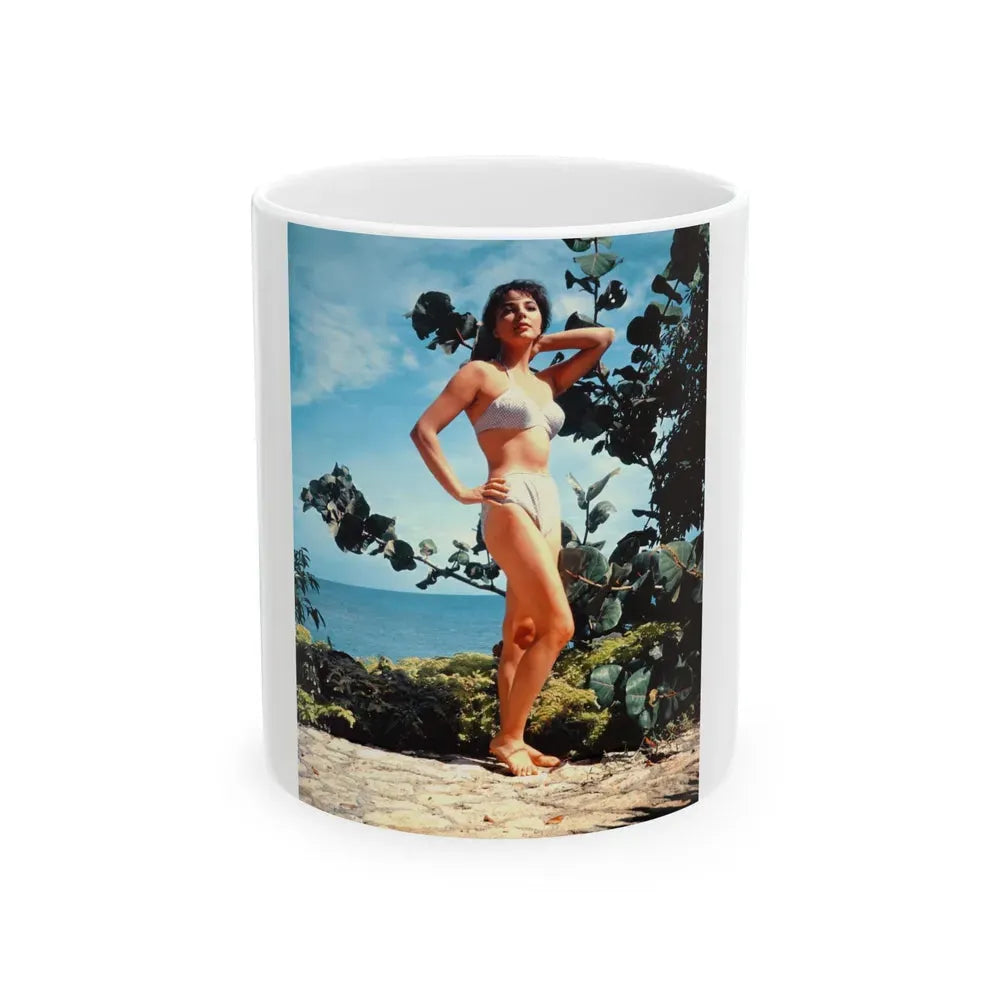 Joan Collins #22 (Vintage Female Icon) White Coffee Mug 11oz - Go Mug Yourself