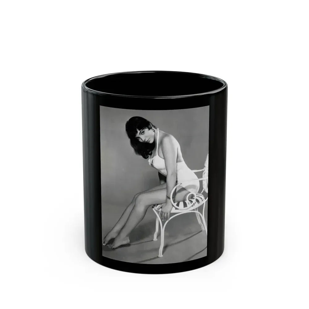 Joan Collins #23 (Vintage Female Icon) Black Coffee Mug 11oz - Go Mug Yourself