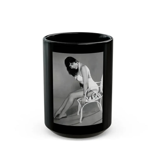 Joan Collins #23 (Vintage Female Icon) Black Coffee Mug 15oz - Go Mug Yourself