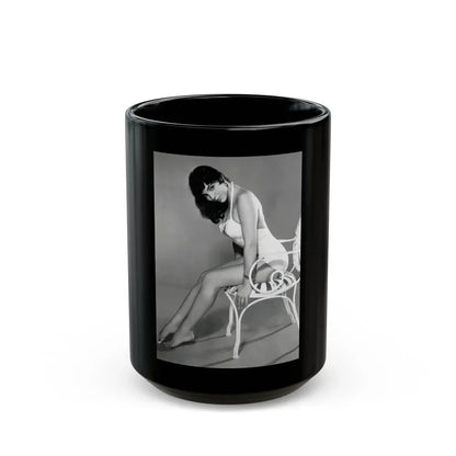 Joan Collins #23 (Vintage Female Icon) Black Coffee Mug 15oz - Go Mug Yourself