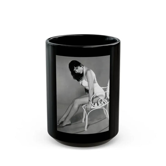 Joan Collins #23 (Vintage Female Icon) Black Coffee Mug 15oz - Go Mug Yourself