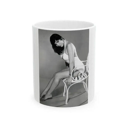 Joan Collins #23 (Vintage Female Icon) White Coffee Mug 11oz - Go Mug Yourself
