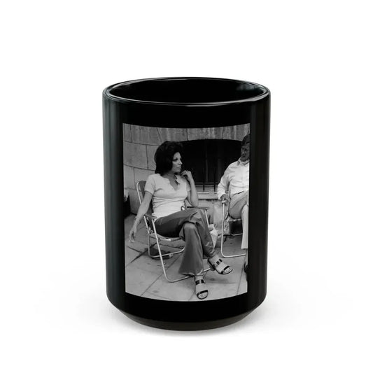Joan Collins #27 (Vintage Female Icon) Black Coffee Mug 15oz - Go Mug Yourself