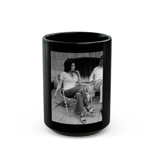 Joan Collins #27 (Vintage Female Icon) Black Coffee Mug 15oz - Go Mug Yourself