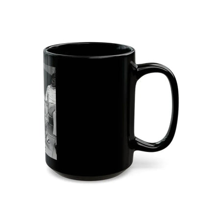 Joan Collins #27 (Vintage Female Icon) Black Coffee Mug - Go Mug Yourself