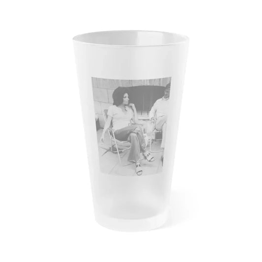 Joan Collins #27 (Vintage Female Icon) Frosted Pint Glass 16oz 16oz Frosted - Go Mug Yourself