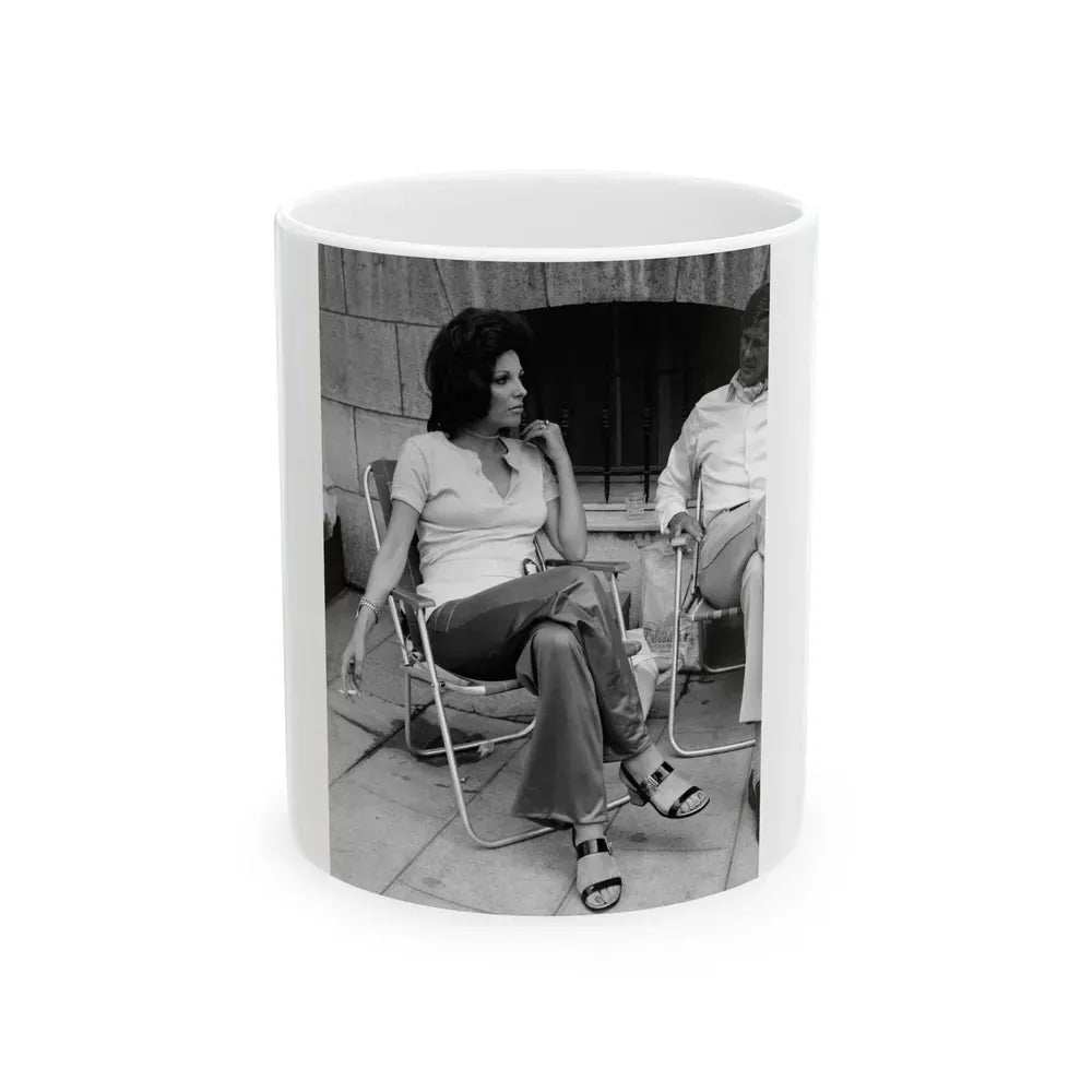 Joan Collins #27 (Vintage Female Icon) White Coffee Mug 11oz - Go Mug Yourself