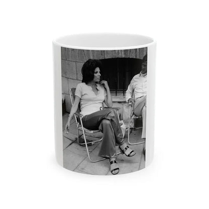 Joan Collins #27 (Vintage Female Icon) White Coffee Mug 11oz - Go Mug Yourself