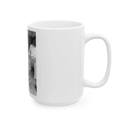 Joan Collins #27 (Vintage Female Icon) White Coffee Mug - Go Mug Yourself