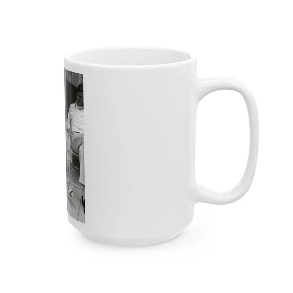 Joan Collins #27 (Vintage Female Icon) White Coffee Mug - Go Mug Yourself
