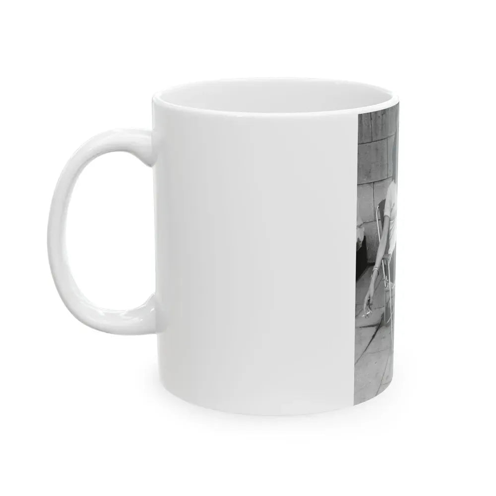 Joan Collins #27 (Vintage Female Icon) White Coffee Mug - Go Mug Yourself
