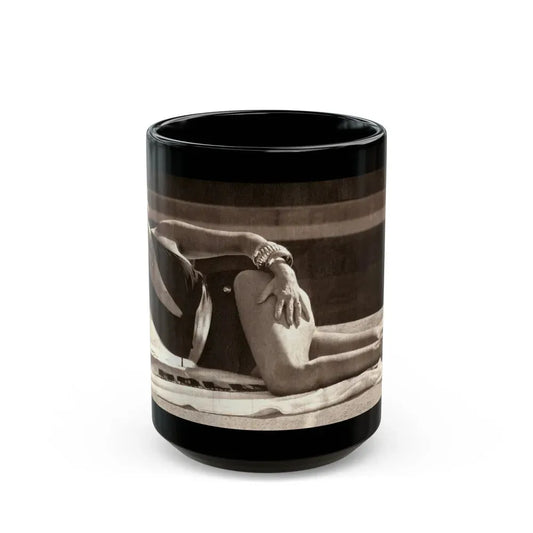 Joan Collins #28 (Vintage Female Icon) Black Coffee Mug 15oz - Go Mug Yourself