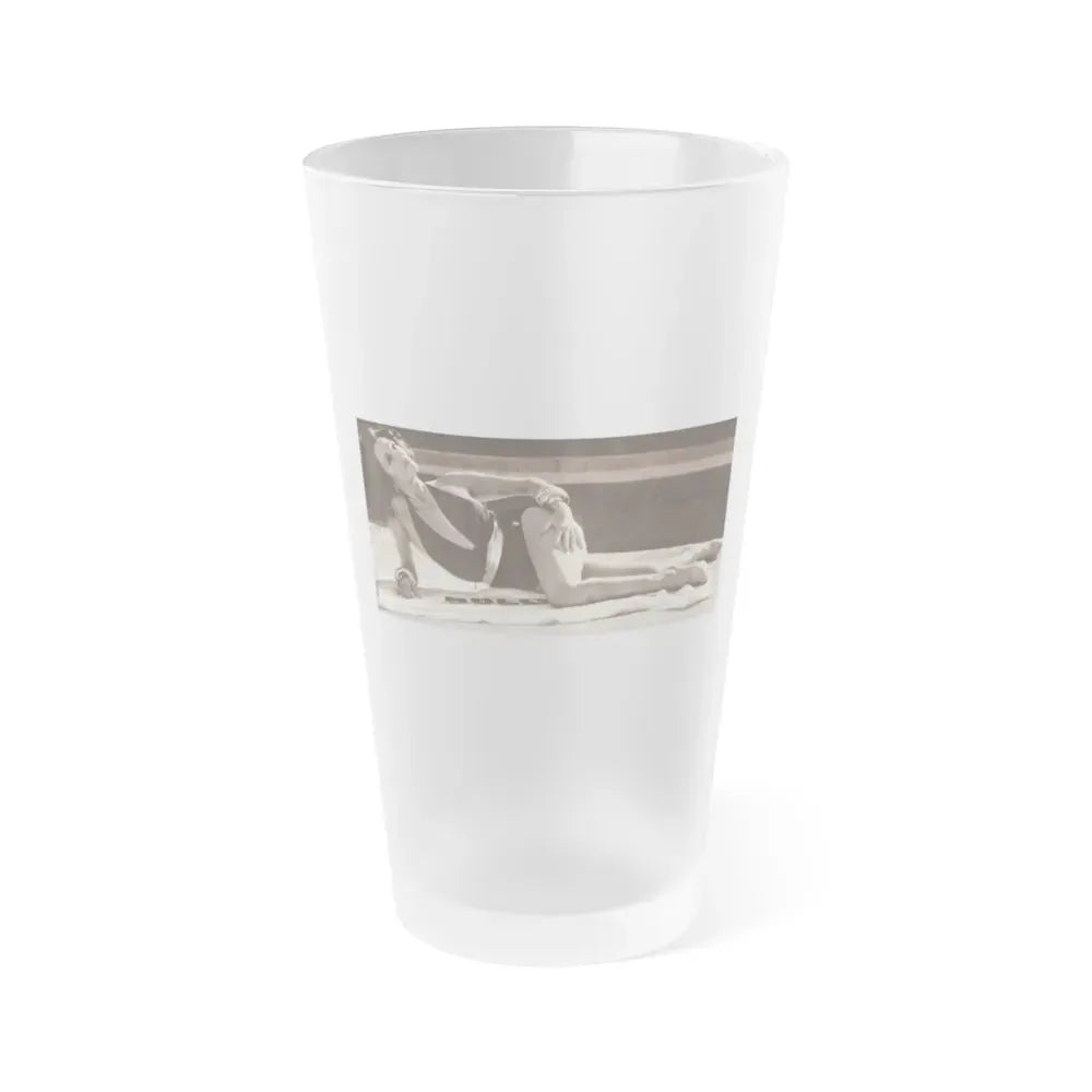 Joan Collins #28 (Vintage Female Icon) Frosted Pint Glass 16oz 16oz Frosted - Go Mug Yourself
