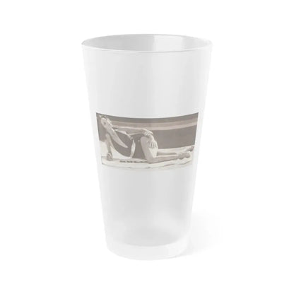 Joan Collins #28 (Vintage Female Icon) Frosted Pint Glass 16oz 16oz Frosted - Go Mug Yourself